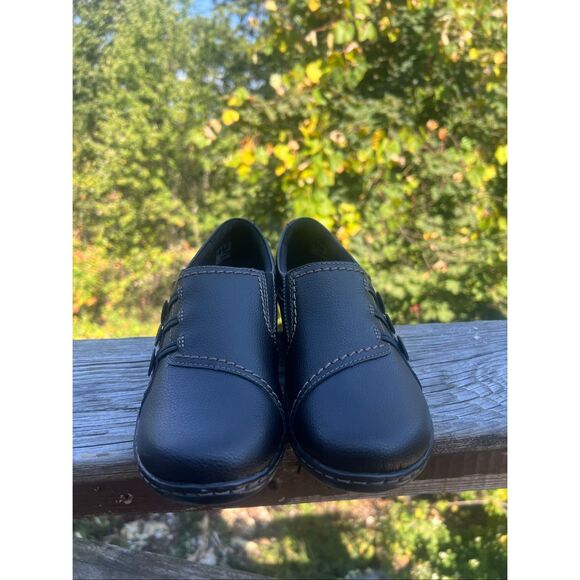 Clarks Collection Ashland Effie Women Sz 8 Black Leather Loafers NWOB - Picture 7 of 8
